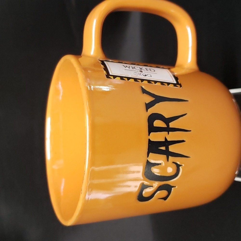 Ciroa NWT "Scary" Iridescent Orange Stoneware Mug